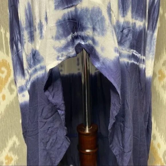 RAVIYA Navy Tie-Dye Hi-lo Cover-up Maxi Dress - LG - Picture 11 of 16